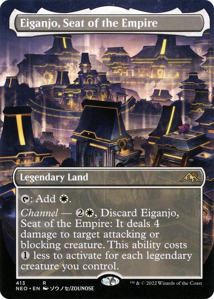 Eiganjo, Seat of the Empire (Borderless) 413 card from Kamigawa: Neon Dynasty