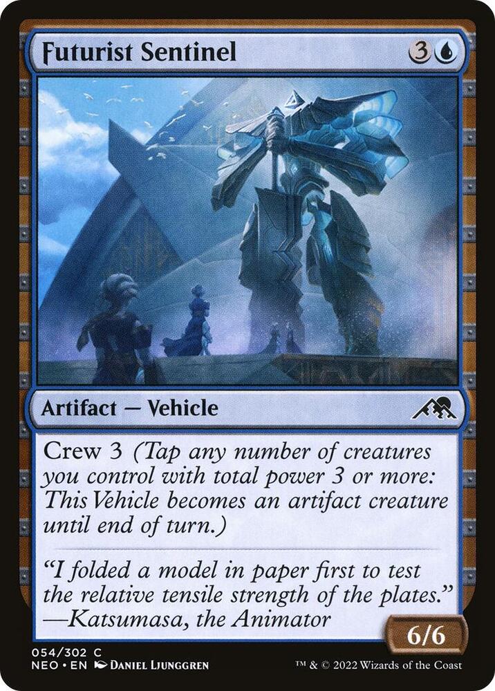 Futurist Sentinel 54 card from Kamigawa: Neon Dynasty