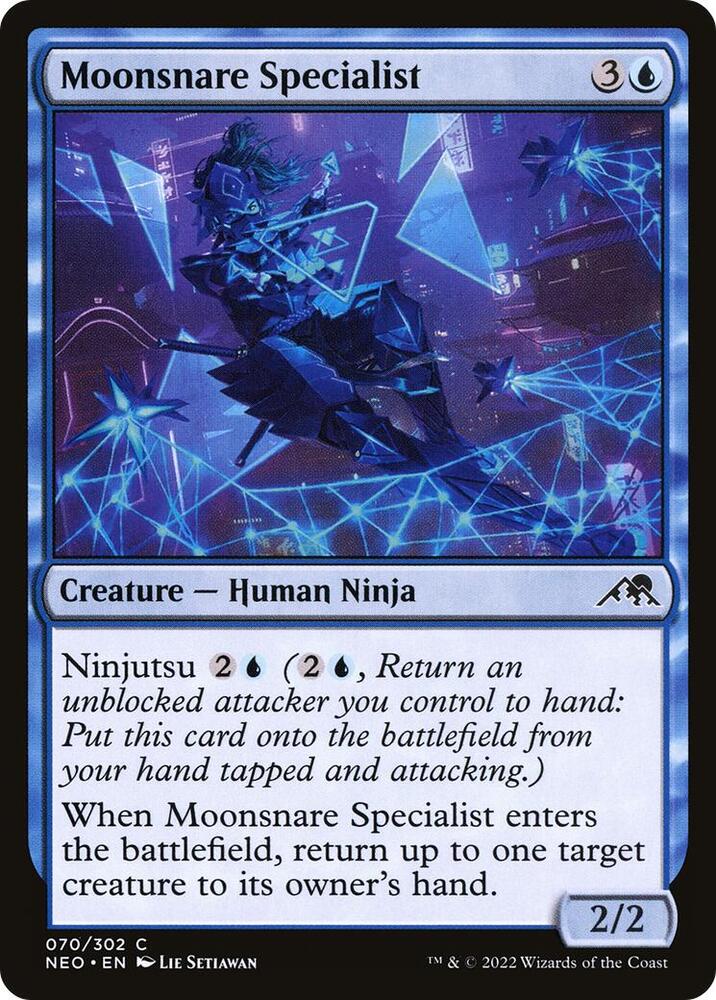 Moonsnare Specialist 70 card from Kamigawa: Neon Dynasty