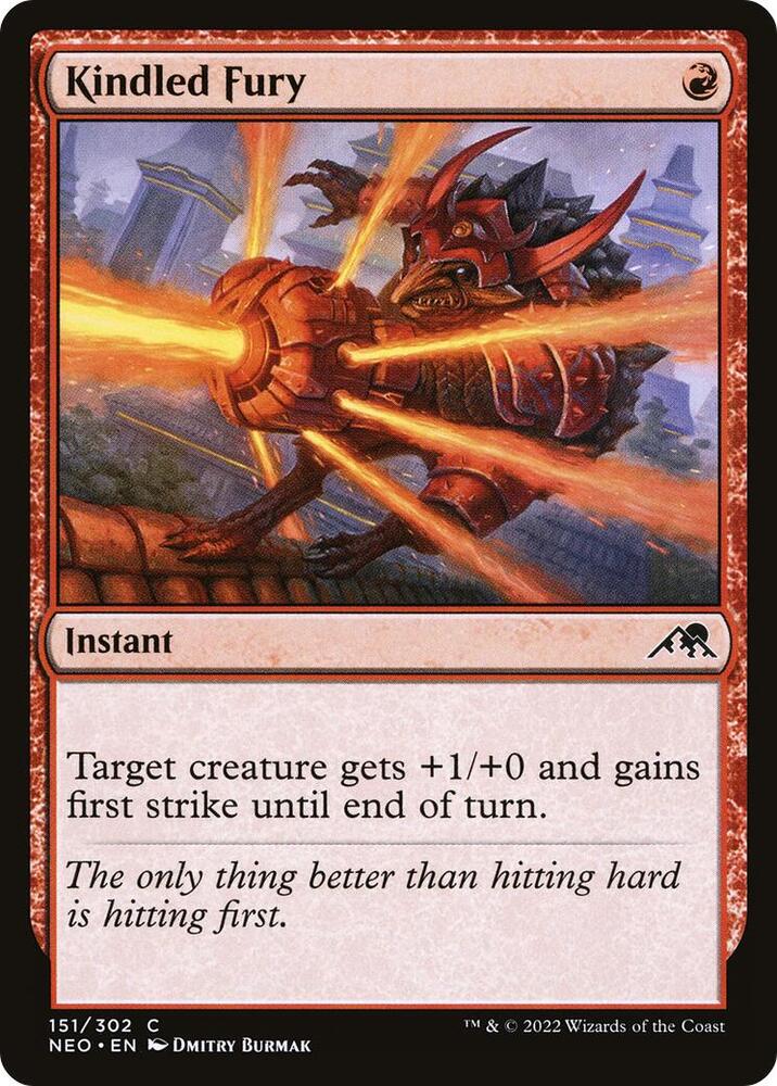 Kindled Fury 151 card from Kamigawa: Neon Dynasty