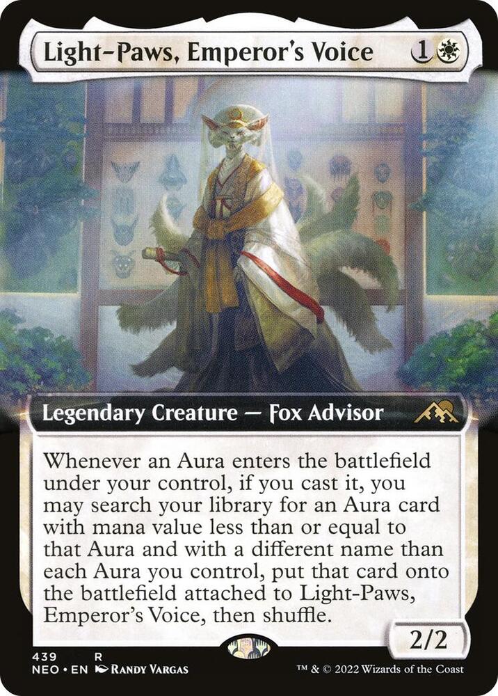 Light-Paws, Emperor's Voice (Extended Art) 439 card from Kamigawa: Neon Dynasty