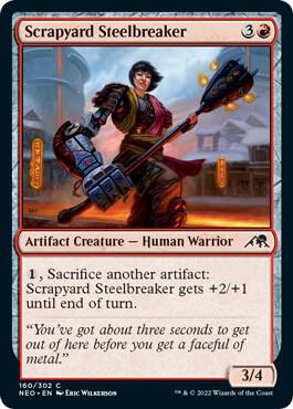 Scrapyard Steelbreaker 160 card from Kamigawa: Neon Dynasty