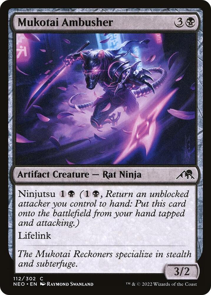Mukotai Ambusher 112 card from Kamigawa: Neon Dynasty
