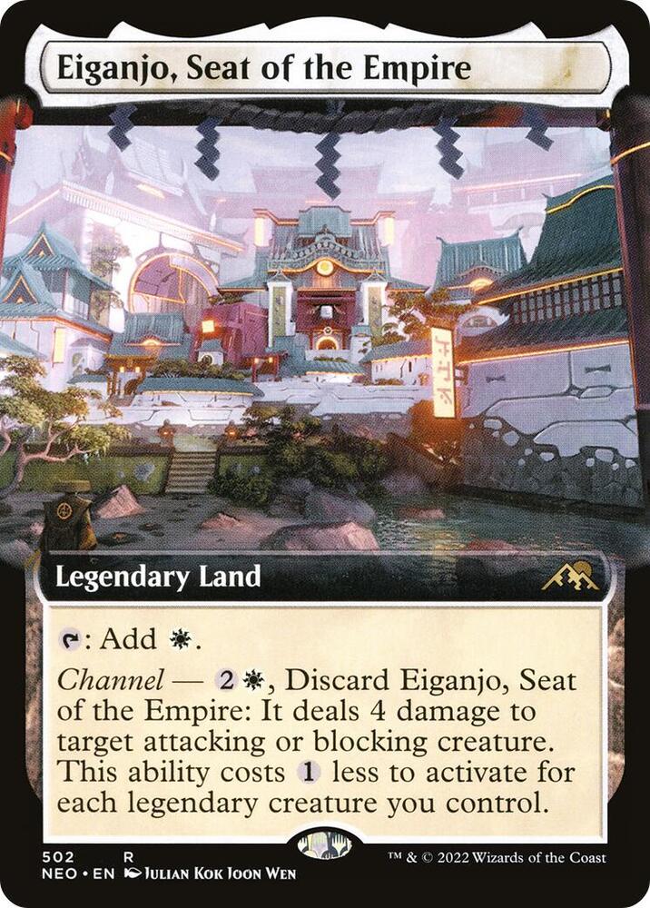 Eiganjo, Seat of the Empire (Extended Art) 502 card from Kamigawa: Neon Dynasty