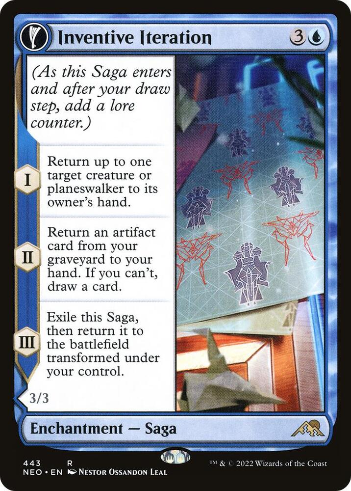 Inventive Iteration (Extended Art) 443 card from Kamigawa: Neon Dynasty