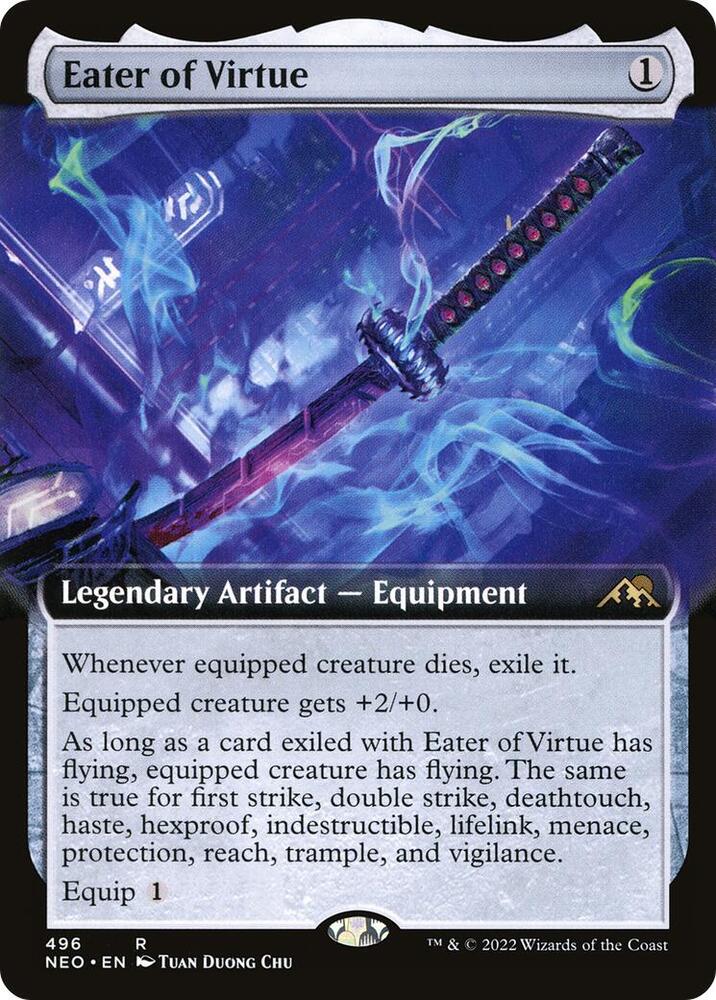 Eater of Virtue (Extended Art) 496 card from Kamigawa: Neon Dynasty