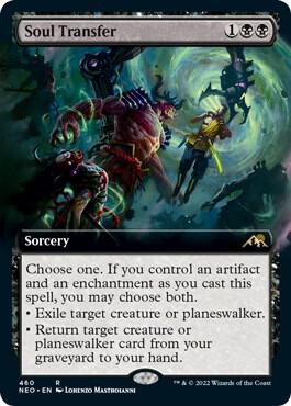 Soul Transfer (Extended Art) 460 card from Kamigawa: Neon Dynasty