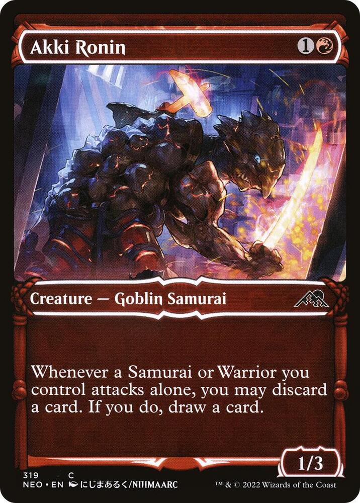 Akki Ronin (Showcase) 319 card from Kamigawa: Neon Dynasty