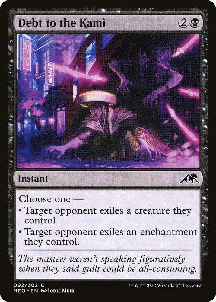 Debt to the Kami 92 card from Kamigawa: Neon Dynasty
