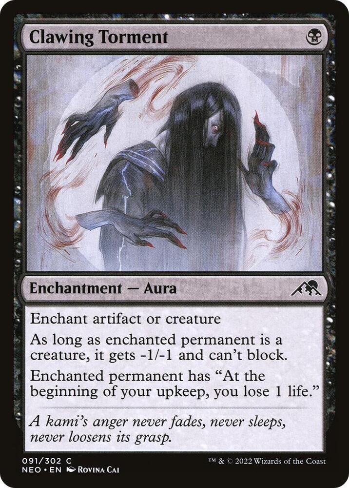 Clawing Torment 91 card from Kamigawa: Neon Dynasty