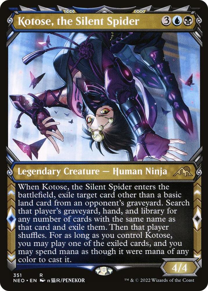 Kotose, the Silent Spider (Showcase) 351 card from Kamigawa: Neon Dynasty