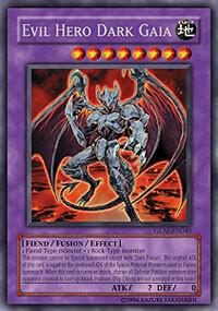 Evil Hero Dark Gaia GLAS-EN040 card from Gladiator's Assault