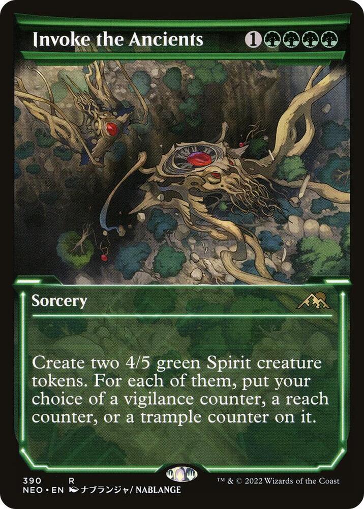 Invoke the Ancients (Showcase) 390 card from Kamigawa: Neon Dynasty