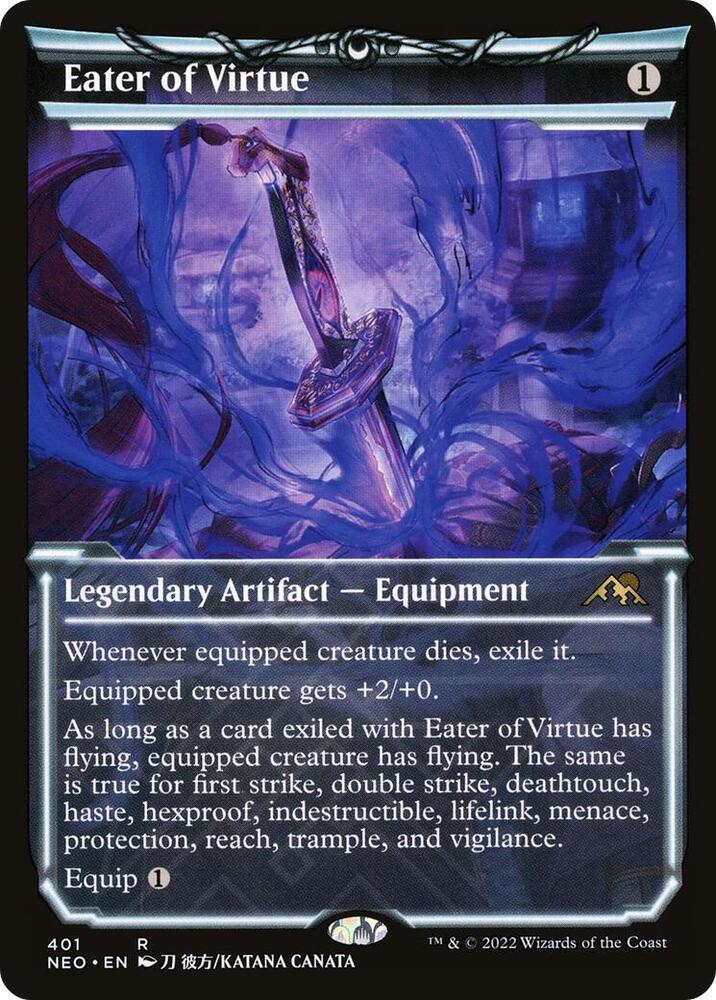 Eater of Virtue (Showcase) 401 card from Kamigawa: Neon Dynasty