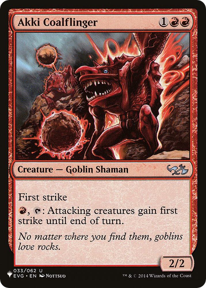 Akki Coalflinger 033/062 card from The List Reprints