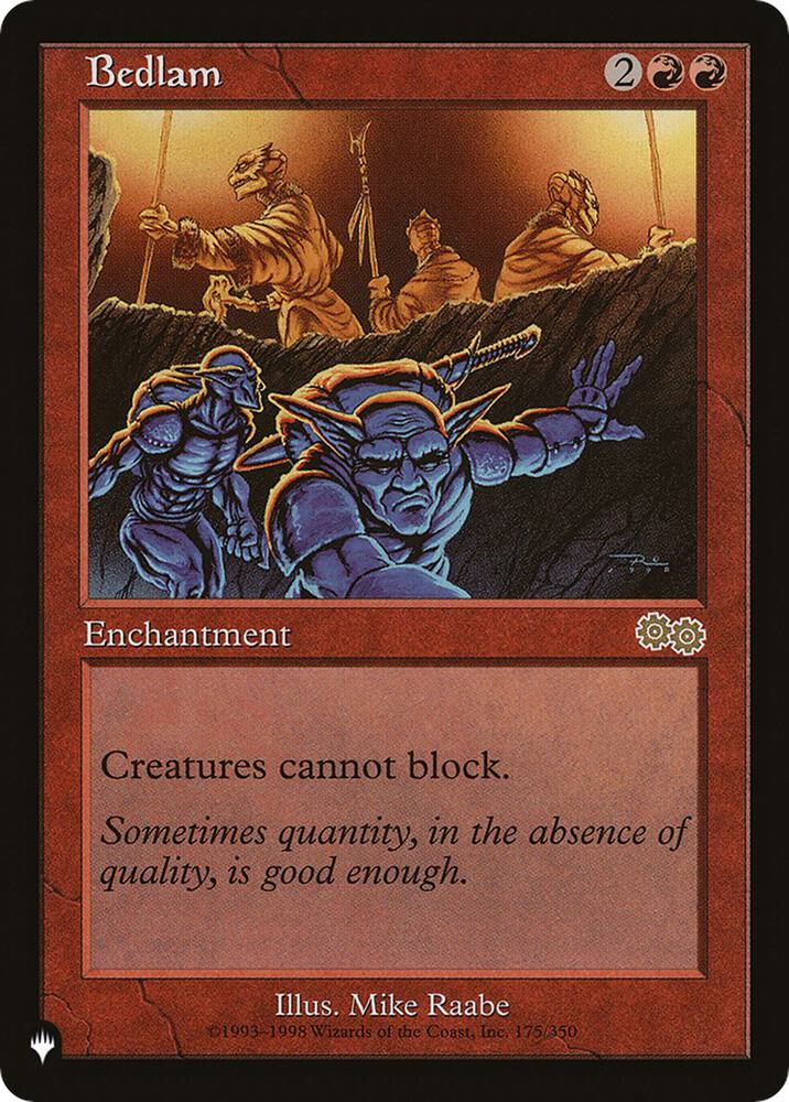 Bedlam 175/350 card from The List Reprints