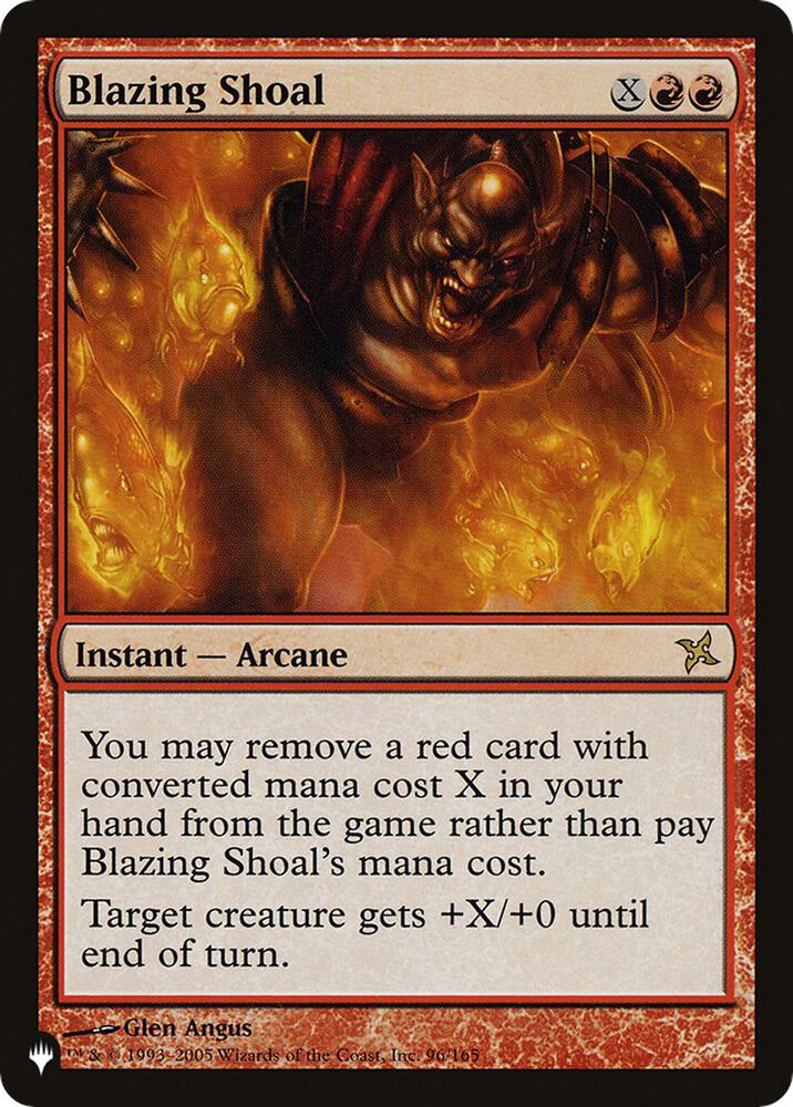 Blazing Shoal 96/165 card from The List Reprints