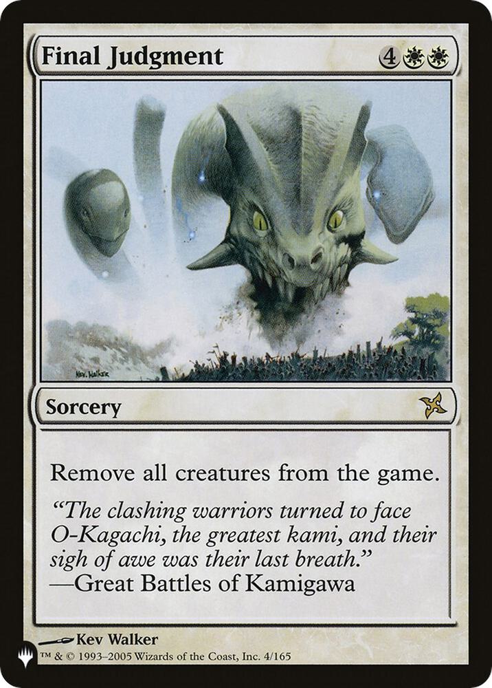 Final Judgment 4/165 card from The List Reprints