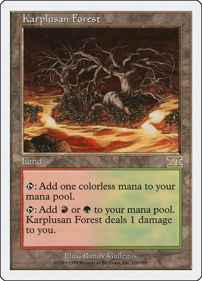 Karplusan Forest 326 card from Classic Sixth Edition