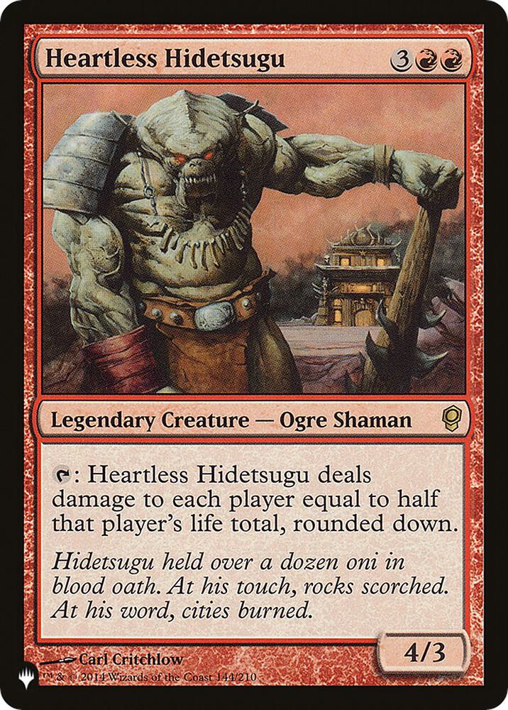 Heartless Hidetsugu 144/210 card from The List Reprints