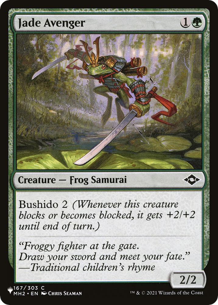 Jade Avenger 167/303 card from The List Reprints