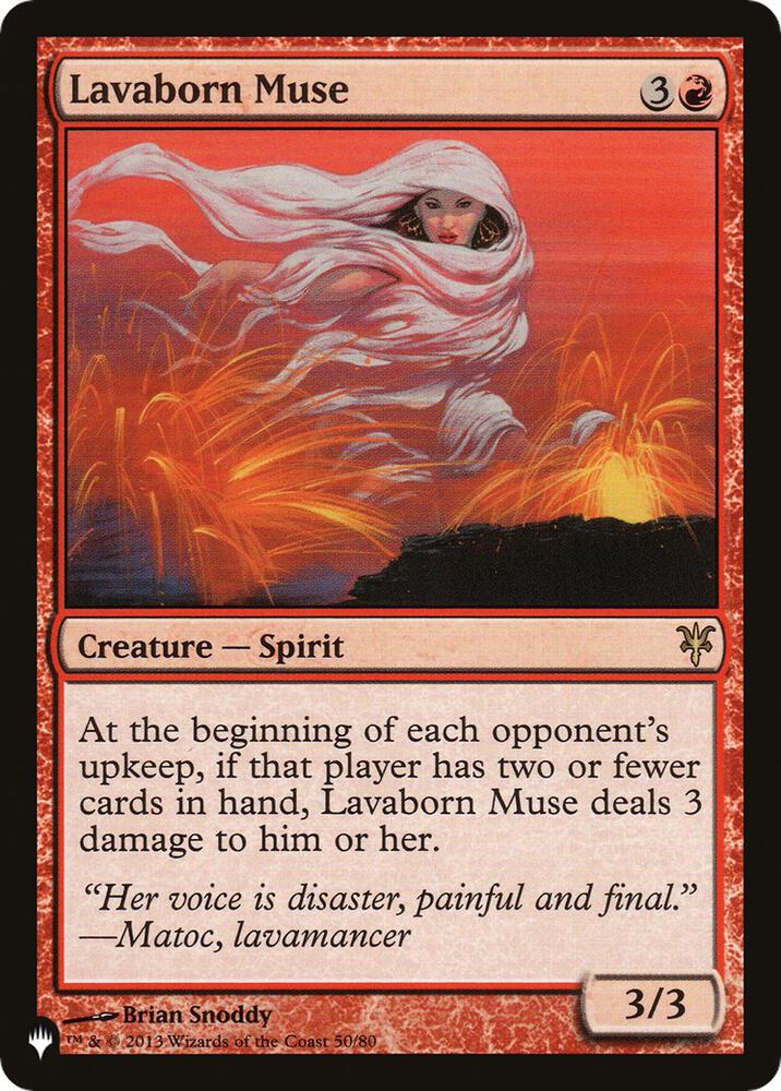Lavaborn Muse 50/80 card from The List Reprints
