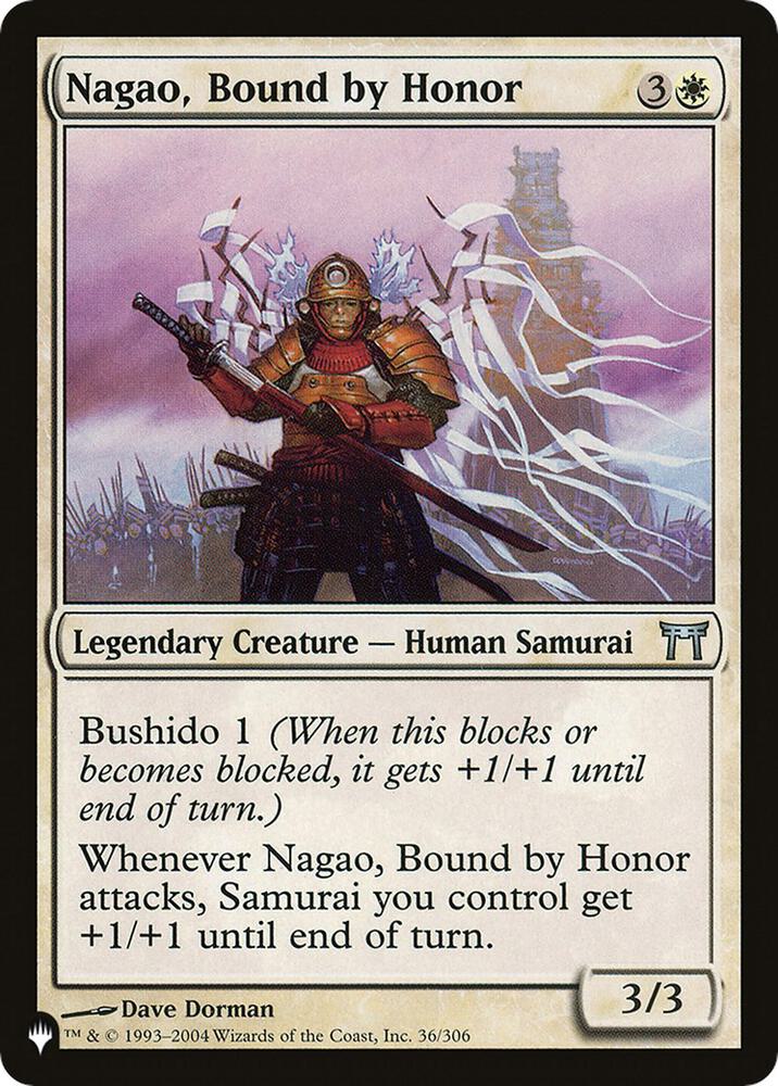 Nagao, Bound by Honor 36/306 card from The List Reprints