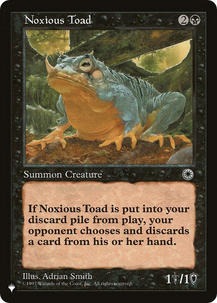 Noxious Toad card from The List Reprints
