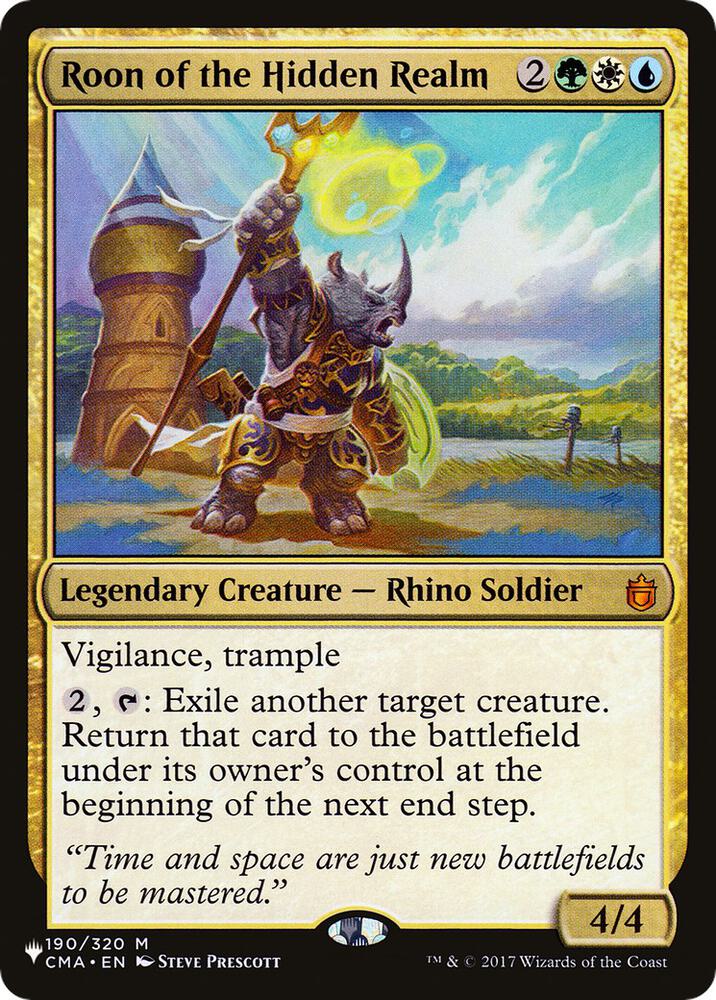 Roon of the Hidden Realm 190/320 card from The List Reprints