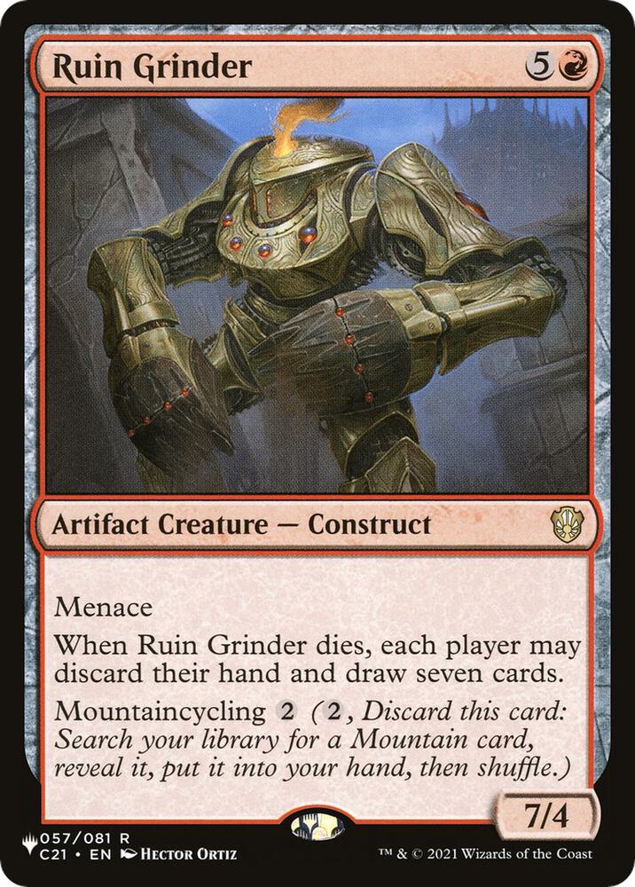 Ruin Grinder 057/081 card from The List Reprints