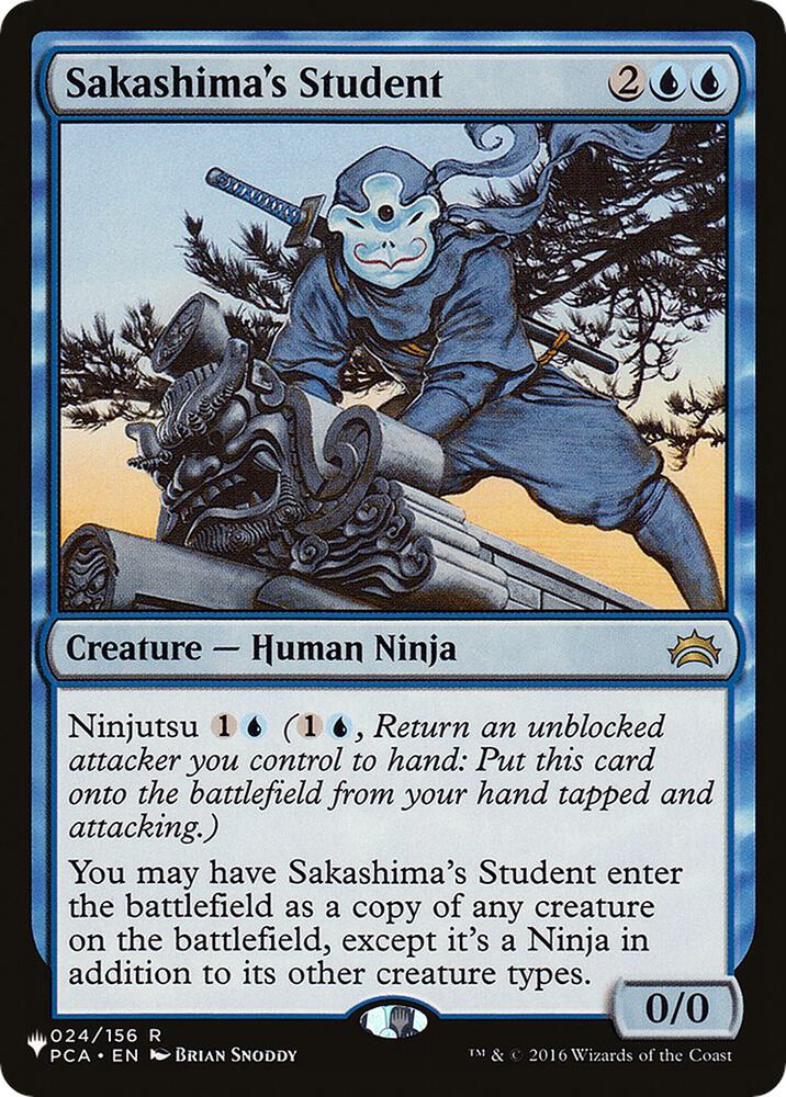 Sakashima's Student 024/156 card from The List Reprints