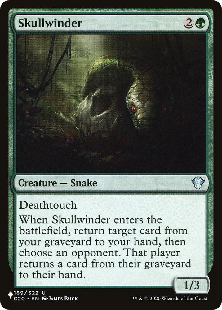Skullwinder 189/322 card from The List Reprints