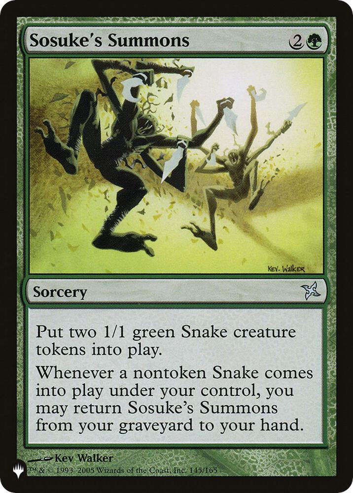 Sosuke's Summons 145/165 card from The List Reprints