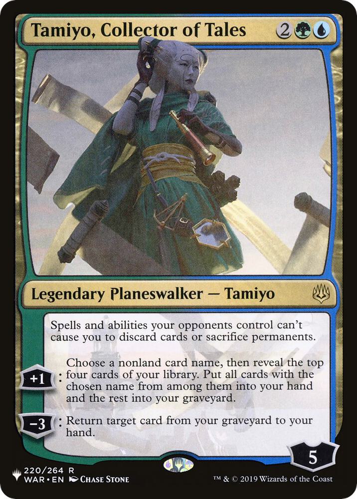 Tamiyo, Collector of Tales 220/264 card from The List Reprints