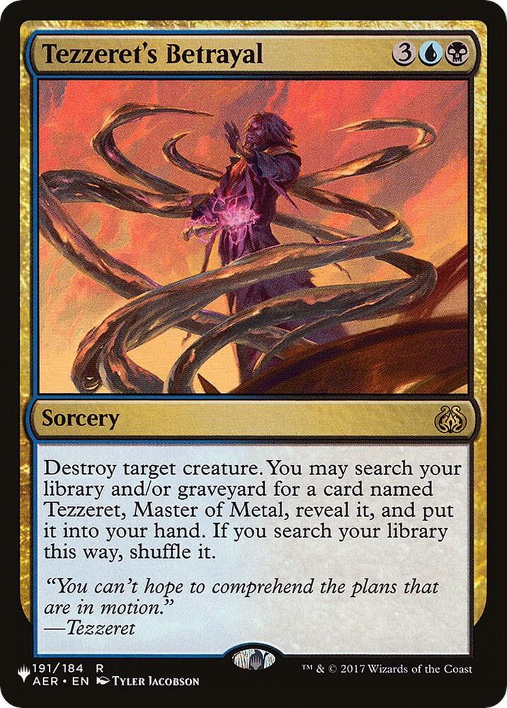 Tezzeret's Betrayal 191/184 card from The List Reprints