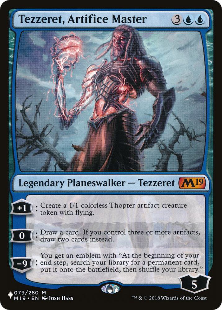 Tezzeret, Artifice Master 079/280 card from The List Reprints