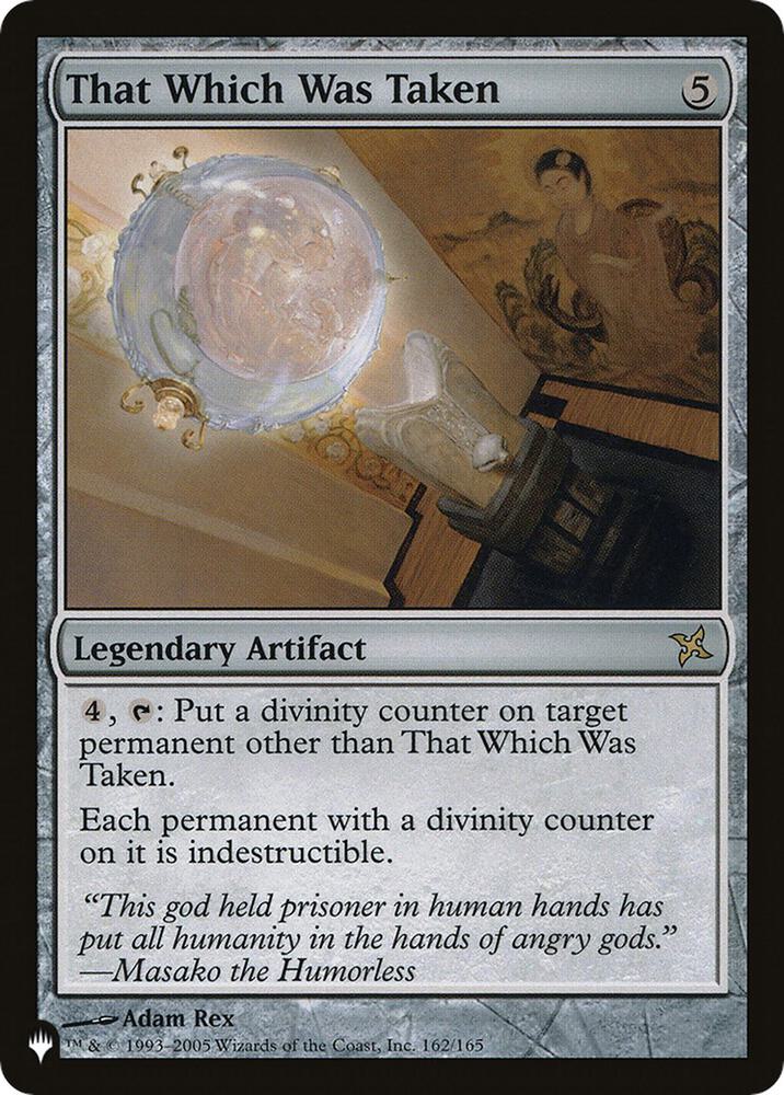 That Which Was Taken 162/165 card from The List Reprints