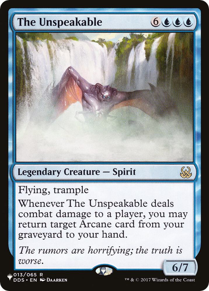 The Unspeakable 013/065 card from The List Reprints