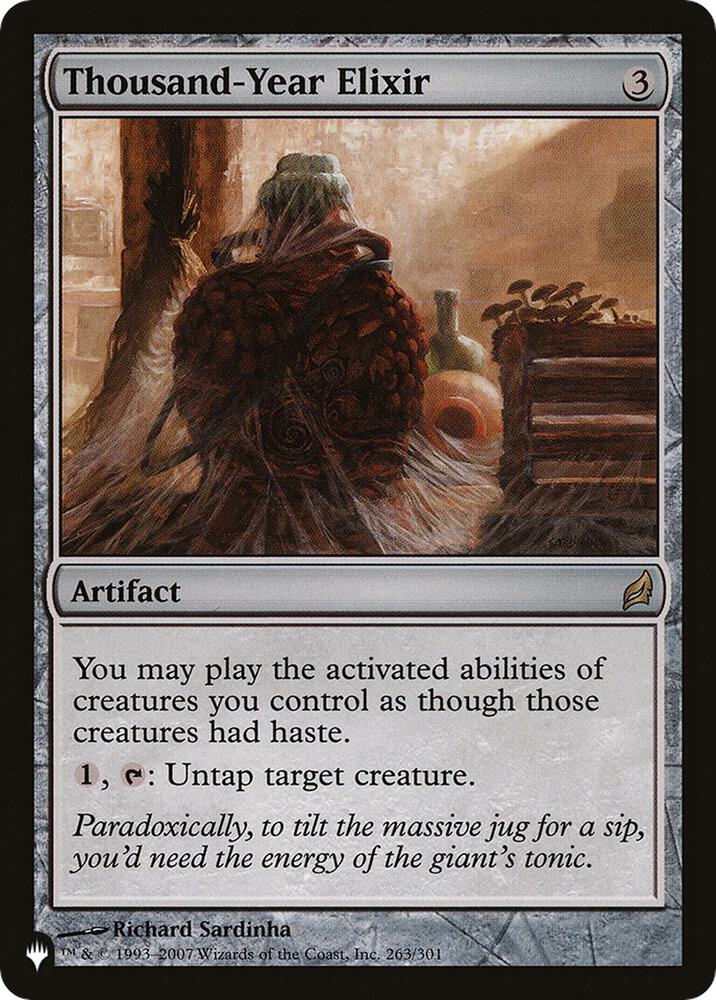 Thousand-Year Elixir 263/301 card from The List Reprints