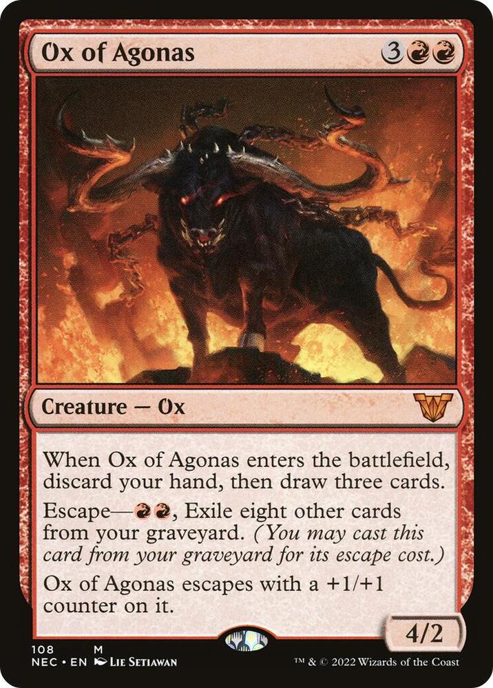 Ox of Agonas 108 card from Commander: Kamigawa: Neon Dynasty