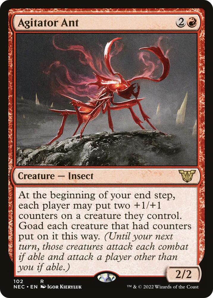 Agitator Ant 102 card from Commander: Kamigawa: Neon Dynasty