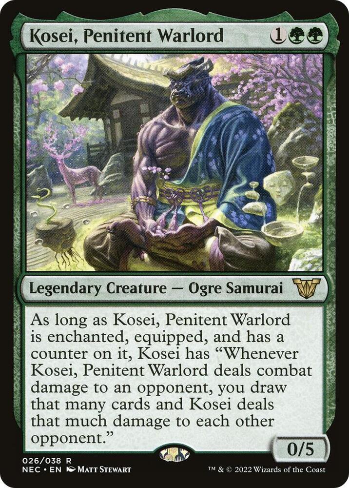 Kosei, Penitent Warlord 26 card from Commander: Kamigawa: Neon Dynasty