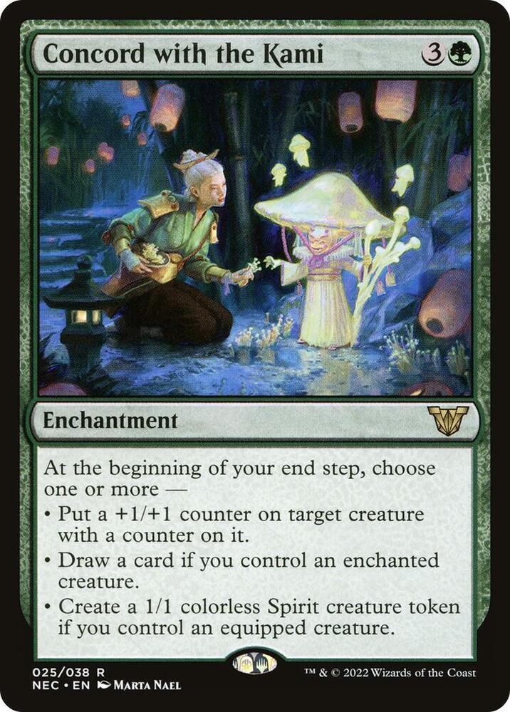 Concord with the Kami 25 card from Commander: Kamigawa: Neon Dynasty