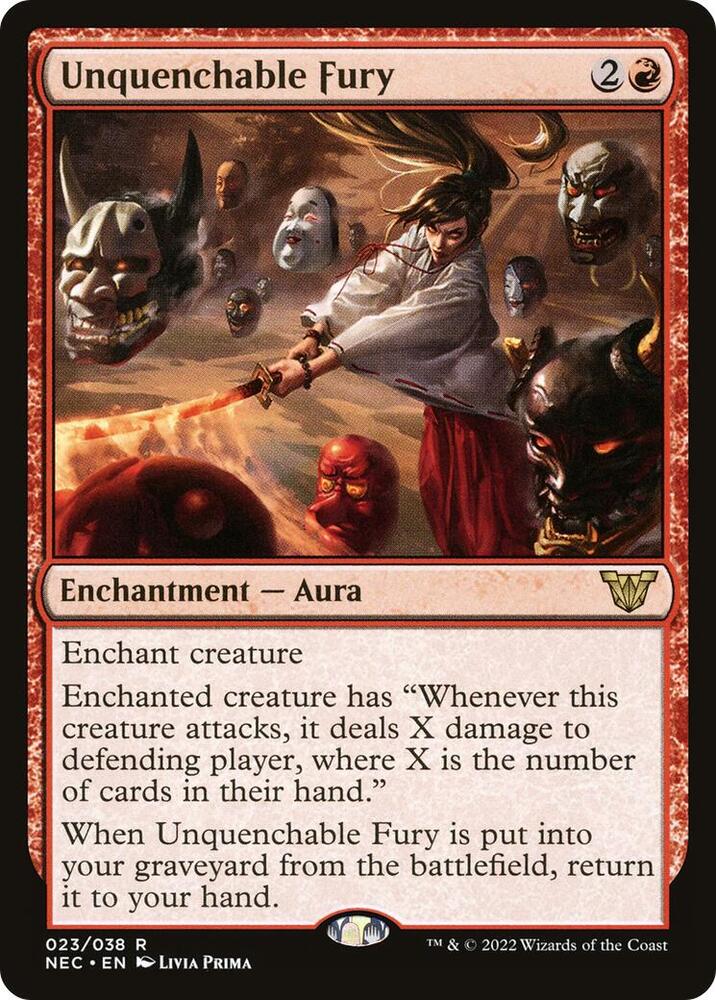 Unquenchable Fury 23 card from Commander: Kamigawa: Neon Dynasty