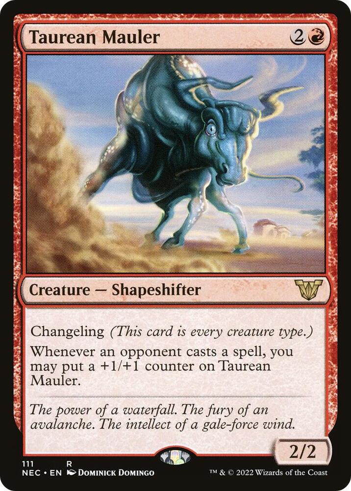 Taurean Mauler 111 card from Commander: Kamigawa: Neon Dynasty