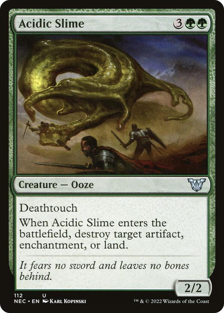 Acidic Slime 112 card from Commander: Kamigawa: Neon Dynasty