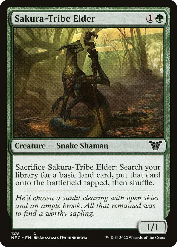Sakura-Tribe Elder 128 card from Commander: Kamigawa: Neon Dynasty