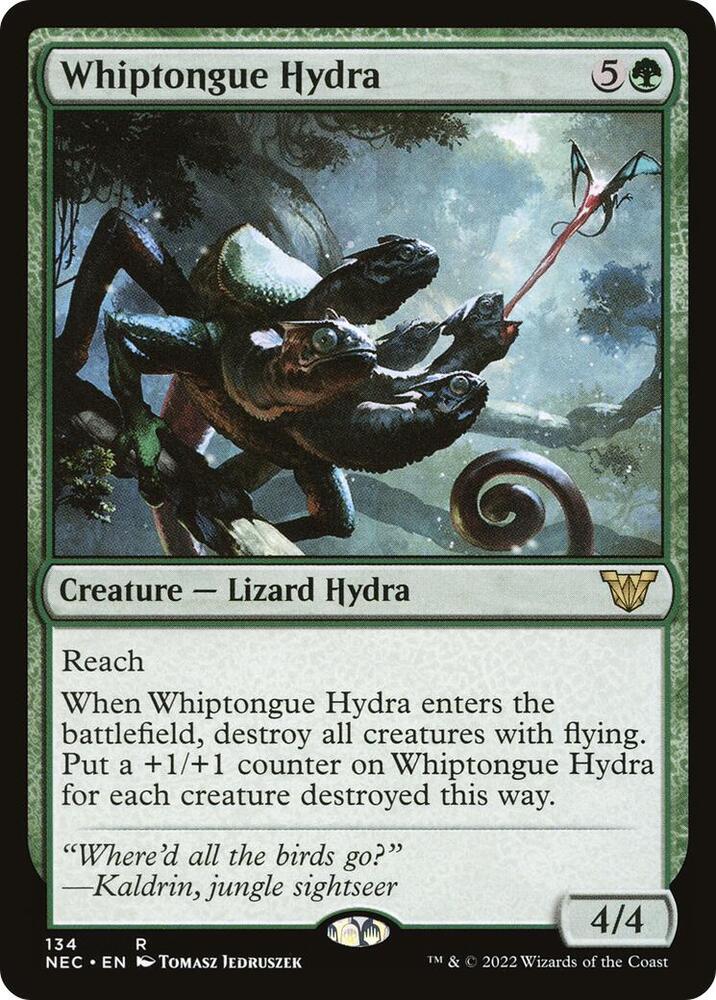 Whiptongue Hydra 134 card from Commander: Kamigawa: Neon Dynasty