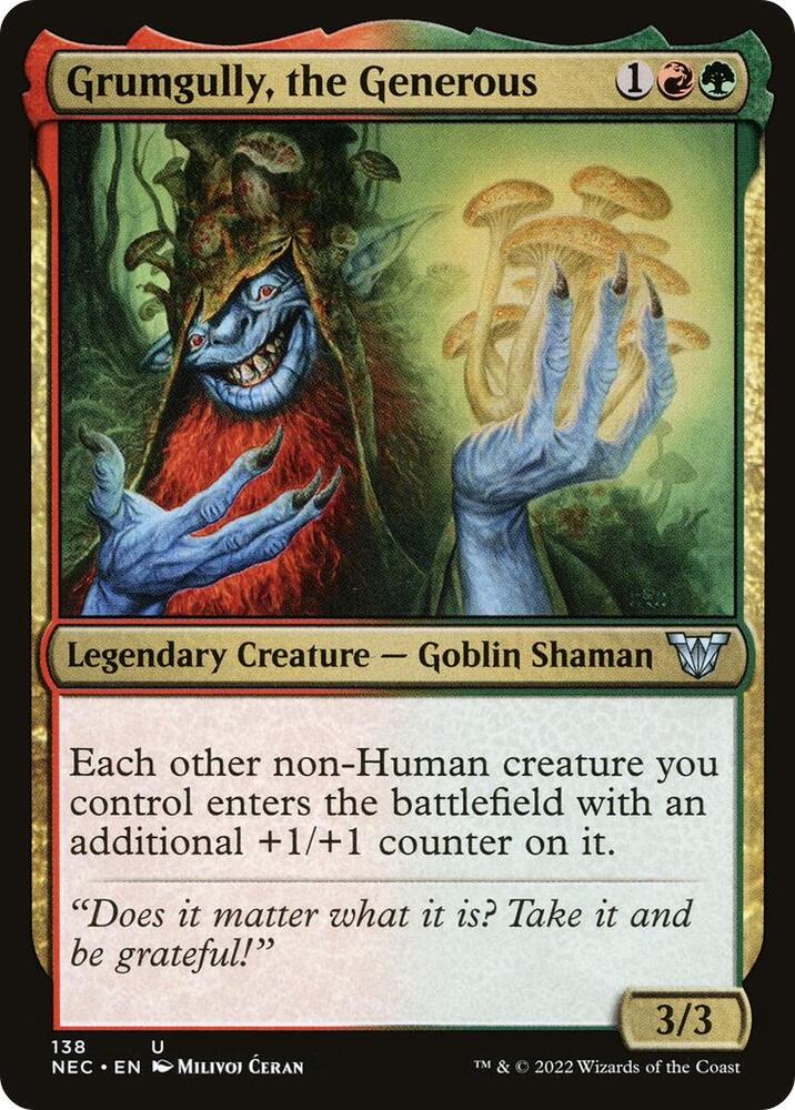 Grumgully, the Generous 138 card from Commander: Kamigawa: Neon Dynasty