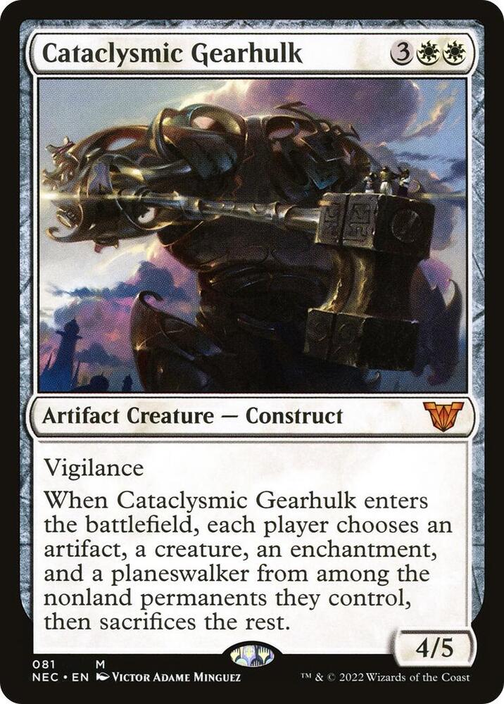 Cataclysmic Gearhulk 81 card from Commander: Kamigawa: Neon Dynasty